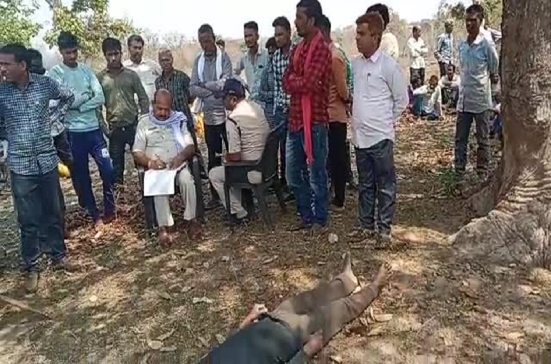 Sensation spread in the area due to the dead body of a young man hanging from a tree