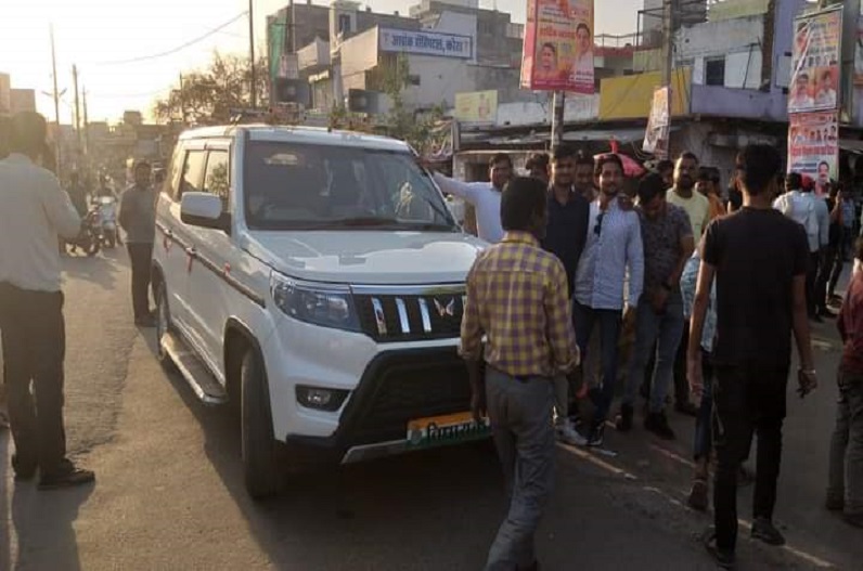 Invoice cut for Karaira MLA Pragi Lal Jatav's vehicle