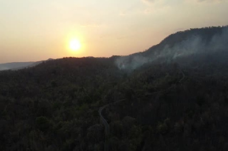 Fierce fire in the core zone of Bhoramdev Sanctuary