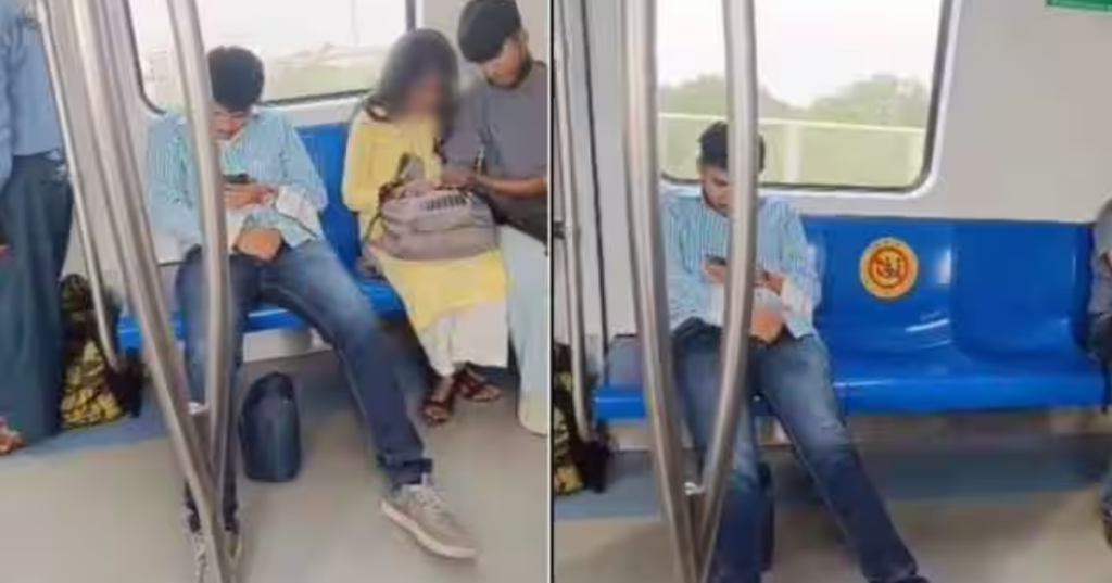 Boy Masturbate in Delhi Metro