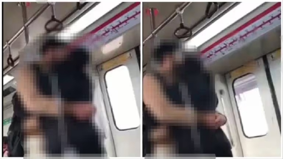 दिल्ली मेट्रो में फिर अश्लीलता, सरेआम Kiss करते रहे कपल, लोग बनाते रहे वीडियों, आप भी देखें