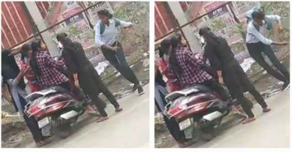 boyfriend ke liye do Ladkiyon ke beech maarpeet ka video