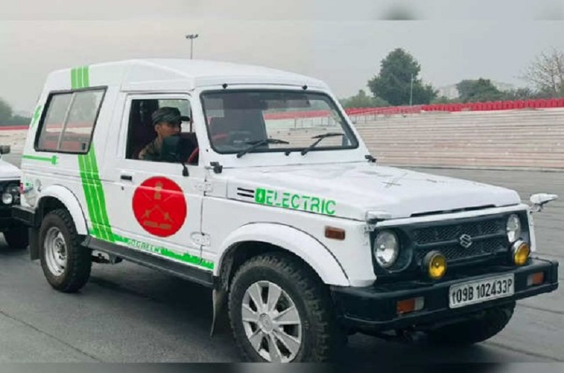 Maruti Gypsy Electric Showcased For Indian Army