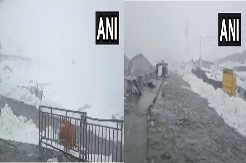 Snowfall in Kedarnath Dham