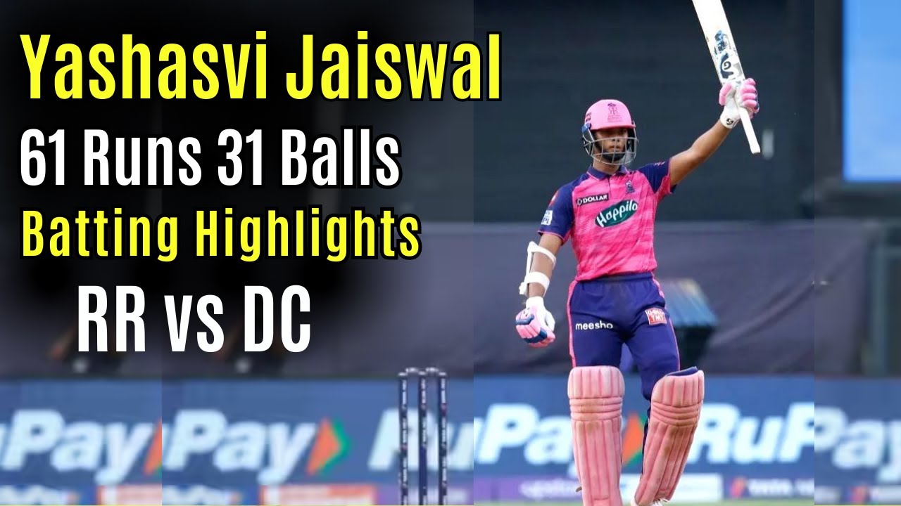 Yashasvi Jaiswal Batting Highlights vs DC | Y Jaiswal Scores 60 Runs (31 Balls) IPL 2023 Highlights
