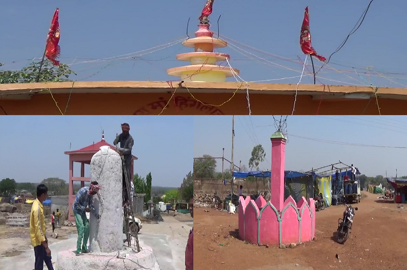 Shivling of 10 feet going to be installed in the courtyard of Hinglaj Mata Mandir