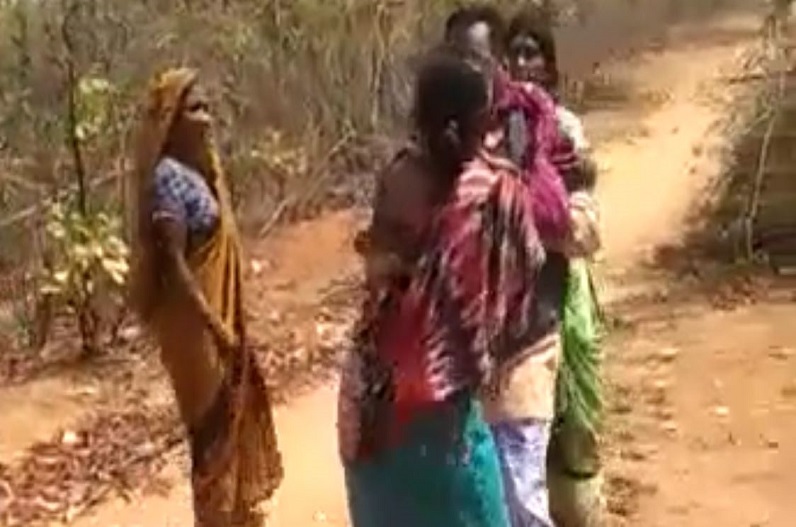Women dressed former sarpanch in saree and beat them with slippers