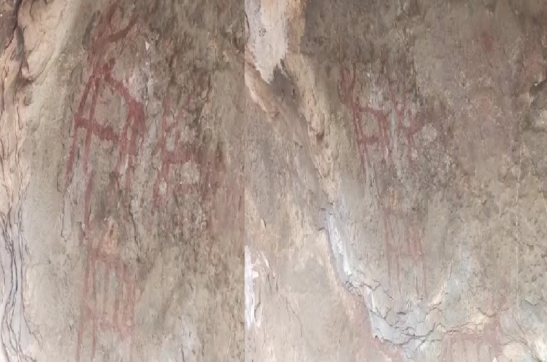 Existence of rock paintings of historical period in danger due to mining of mining mafia