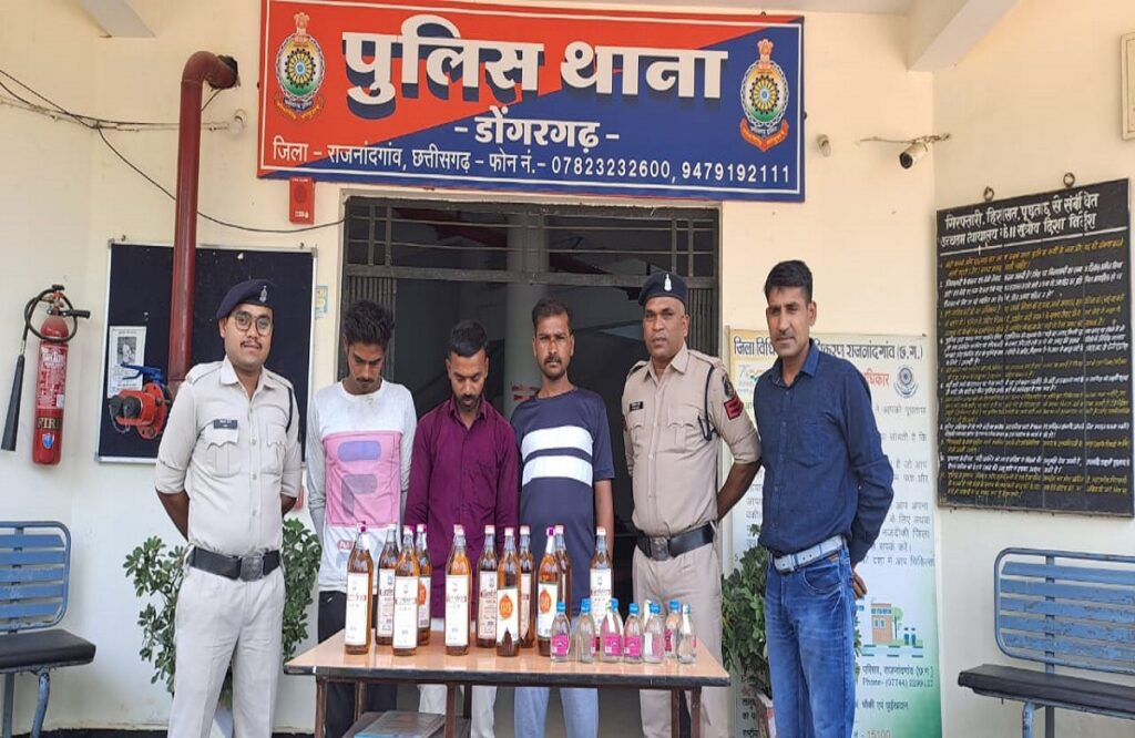 police caught 3 people selling liquor in rural area