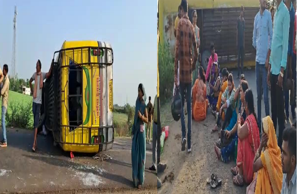 25 people injured when bus going from Pipariya to Bhopal overturned