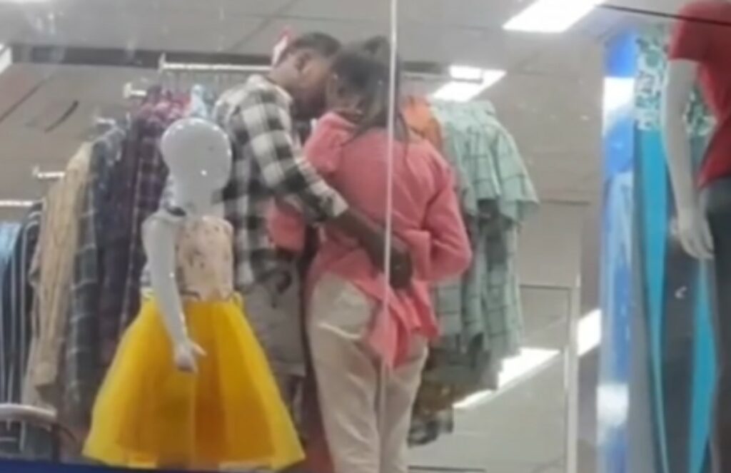 Couple Romance in Shopping Mall