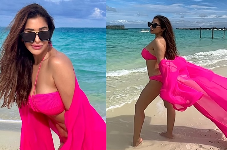 पिंक बिकनी में एक्ट्रेस ने इंटरनेट पर लगाई आग, वीडियो देख मदहोश हुए फैंस…