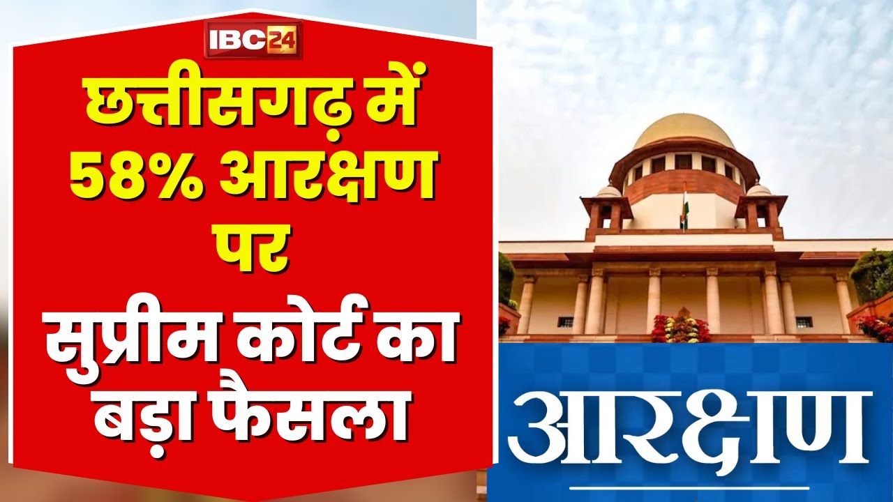 Chhattisgarh में 58% आरक्षण पर Supreme Court का बड़ा फैसला | SC ने भर्ती और प्रमोशन…