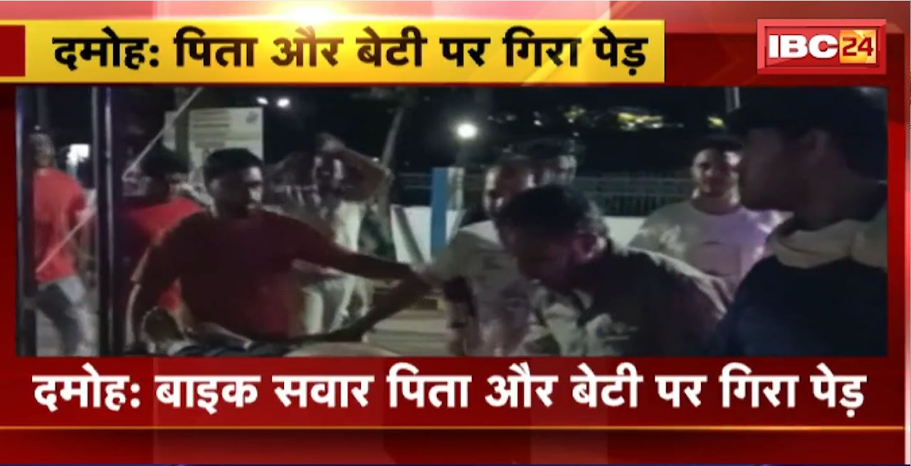 Tree fell on father and daughter in Damoh