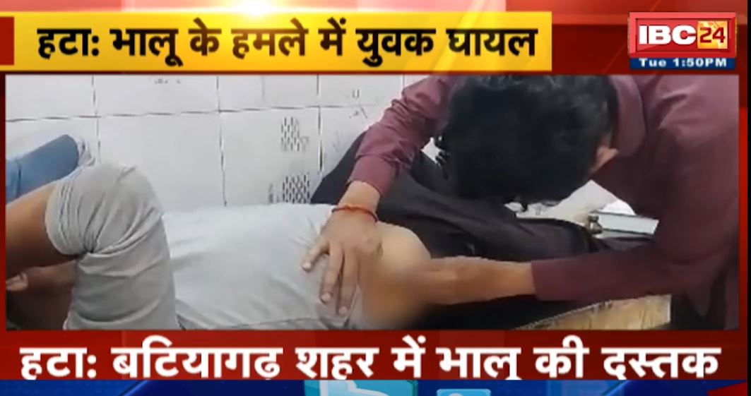 हटा के बटियागढ़ शहर में भालू की दस्तक। भालू के हमले में युवक हुआ घायल। देखिए…