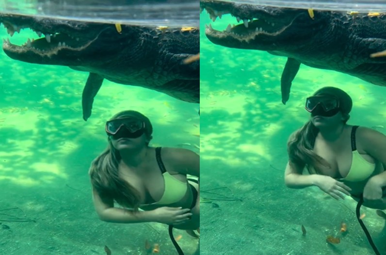 Bikini girl water video viral