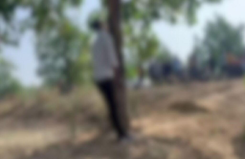 Dead body of a young man found hanging from a tree in the forest