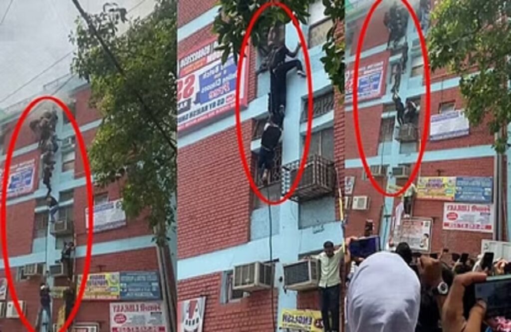 Mukherjee Nagar Fire Video