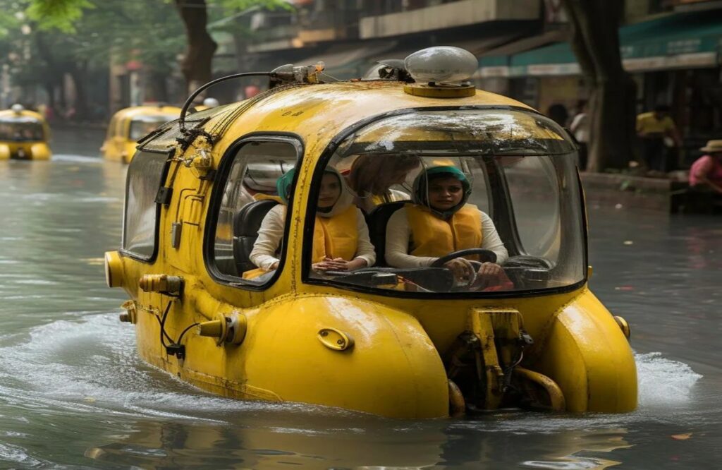 Autorickshaw designs to deal with Mumbai rains