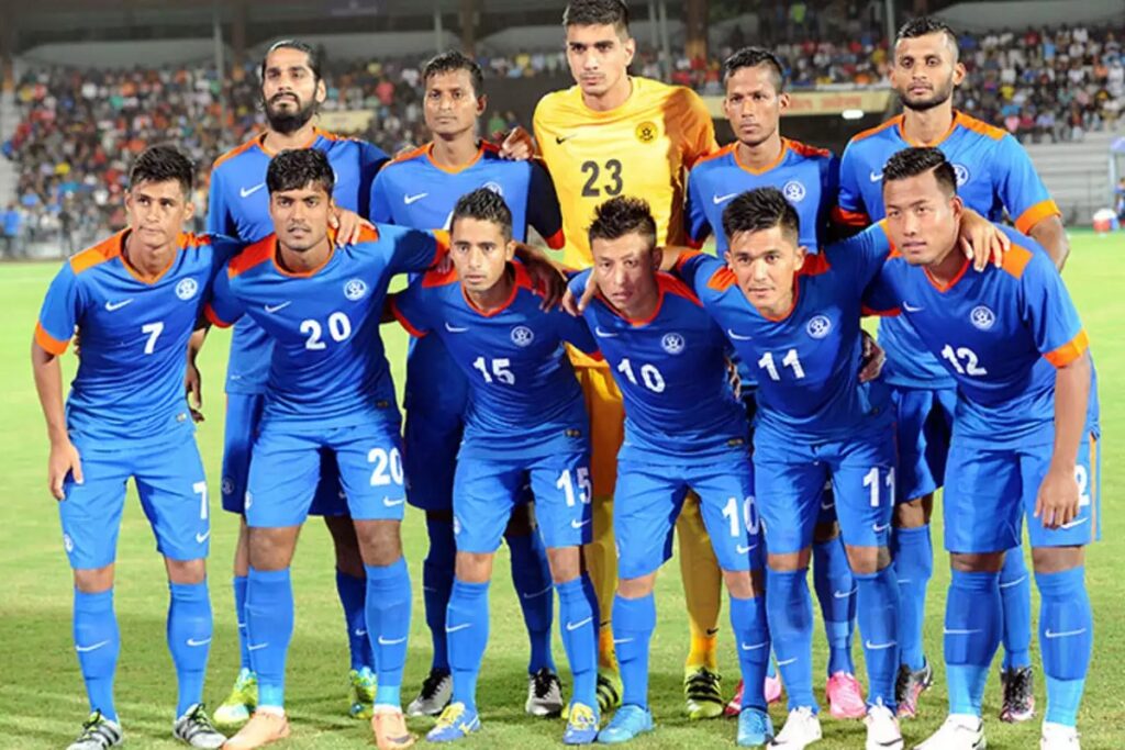 Indian football team's 100th rank