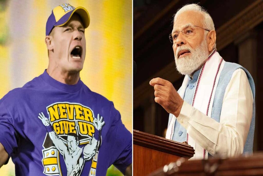 John Cena shared PM Modi photo