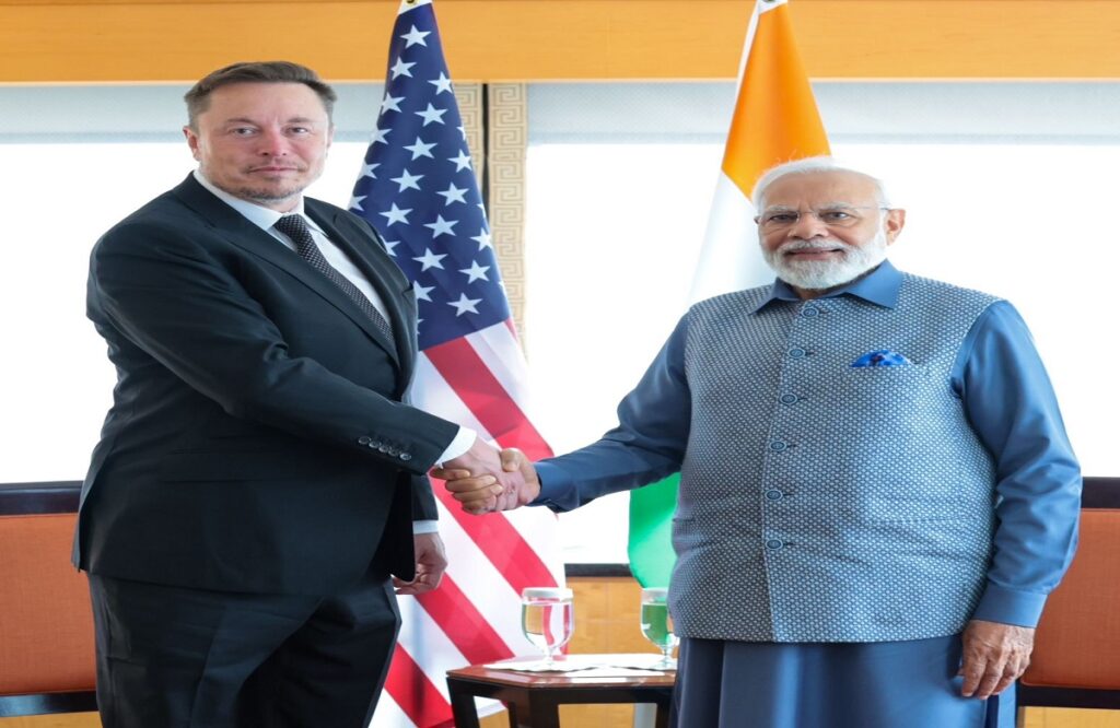 PM Modi Meets Elon Musk