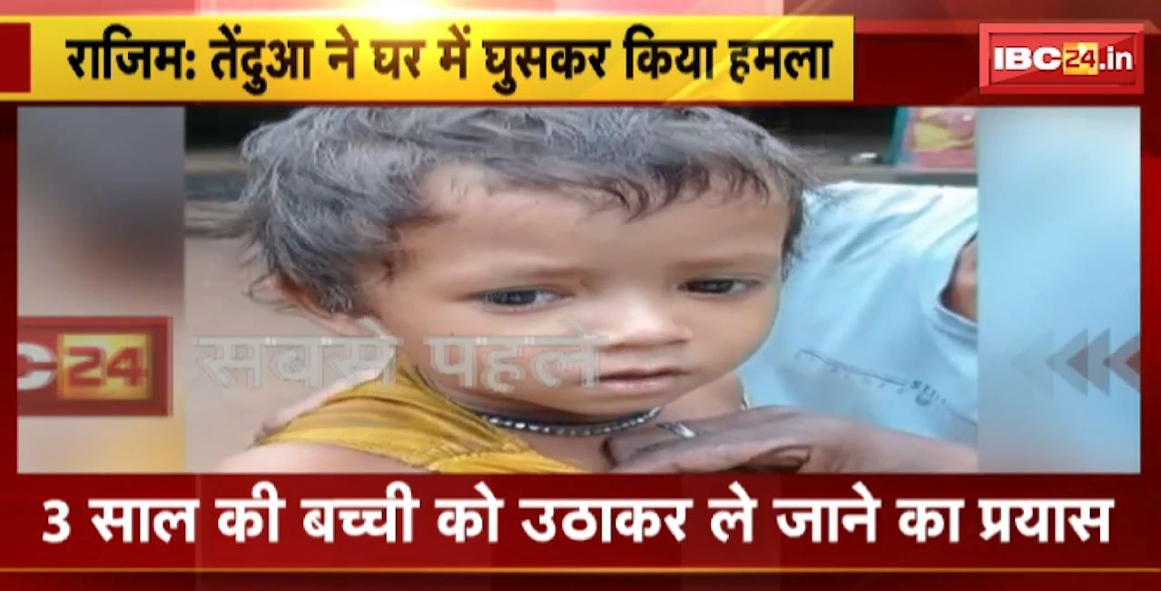 Rajim Leopard Attack : तेंदुआ ने घर में घुसकर किया हमला। 3 साल की बच्ची को उठाकर ले जाने का प्रयास