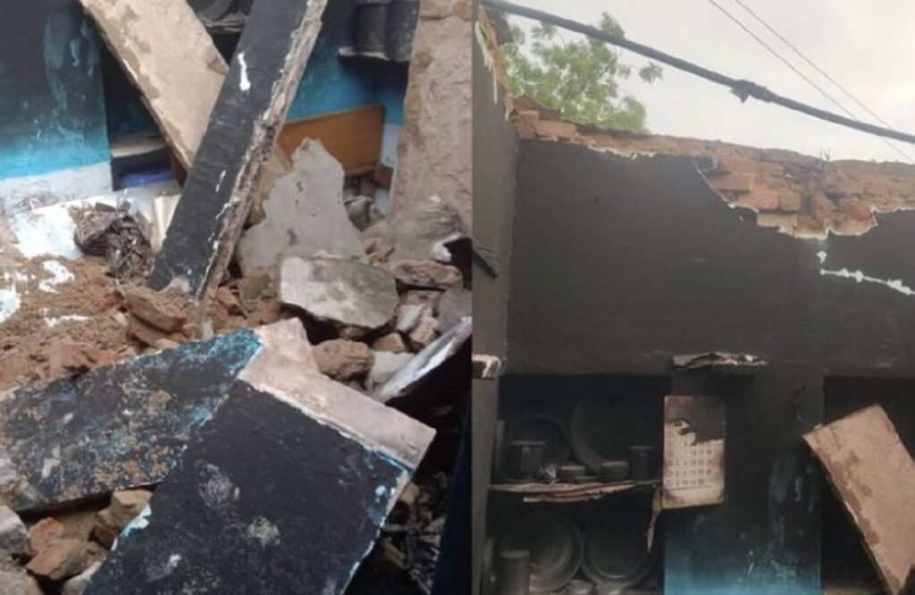 House collapsed due to blast in Morena