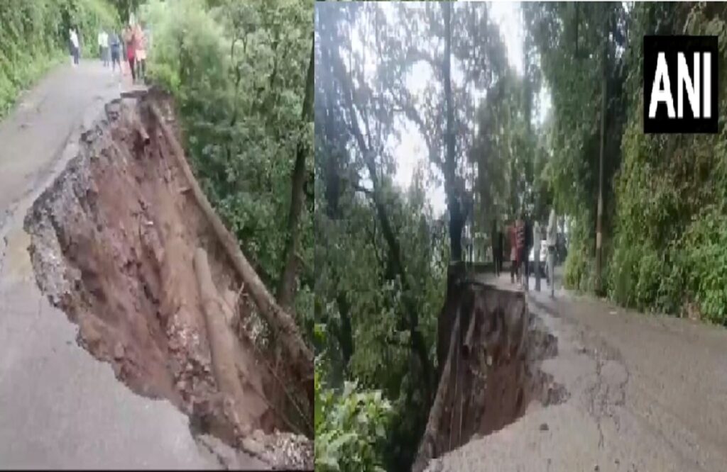 Landslide due to heavy rains