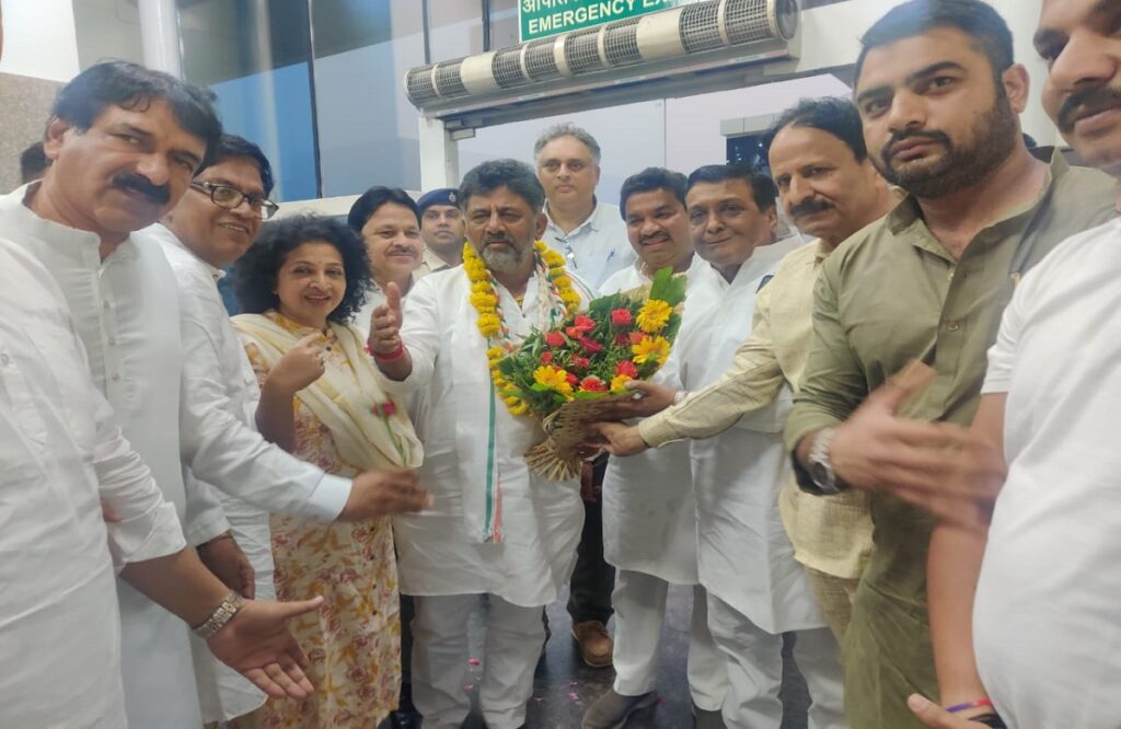 Karnataka's Deputy Chief Minister DK Shivakumar reached Indore