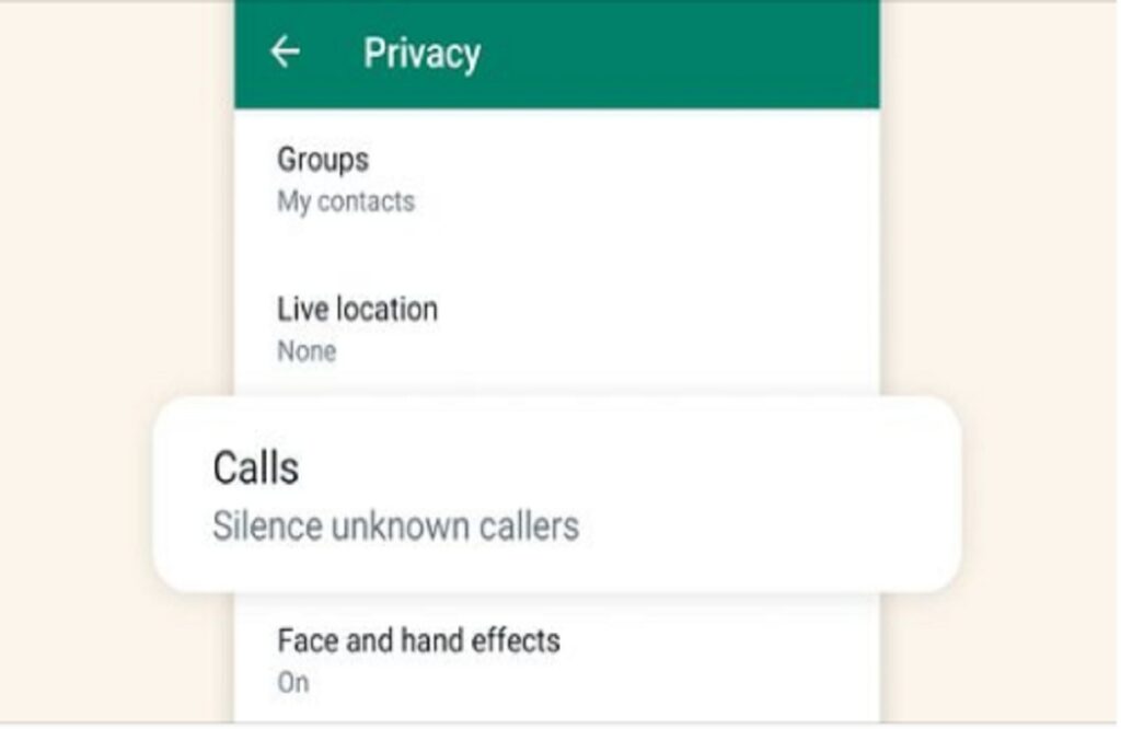 Whatsapp New features To Avoid Unknown Calls