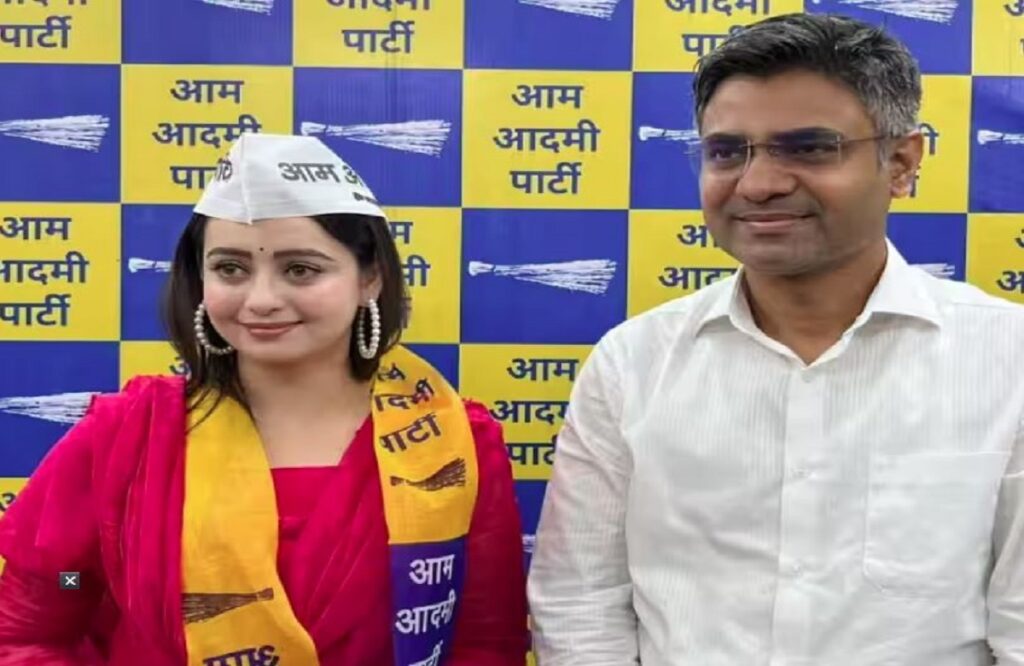 Actress Chahat Pandey joined AAP party