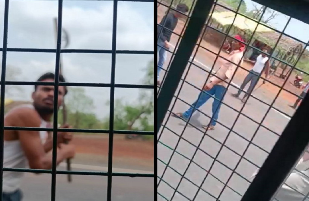 The young man attacked the forest personnel who went to remove the puncture shop with an ax