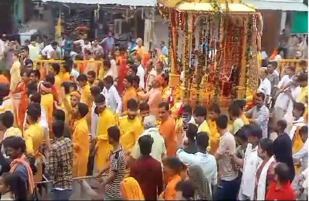 Rath Yatra of Indergarh Sheetla Mai was taken out for the first time in 84 years