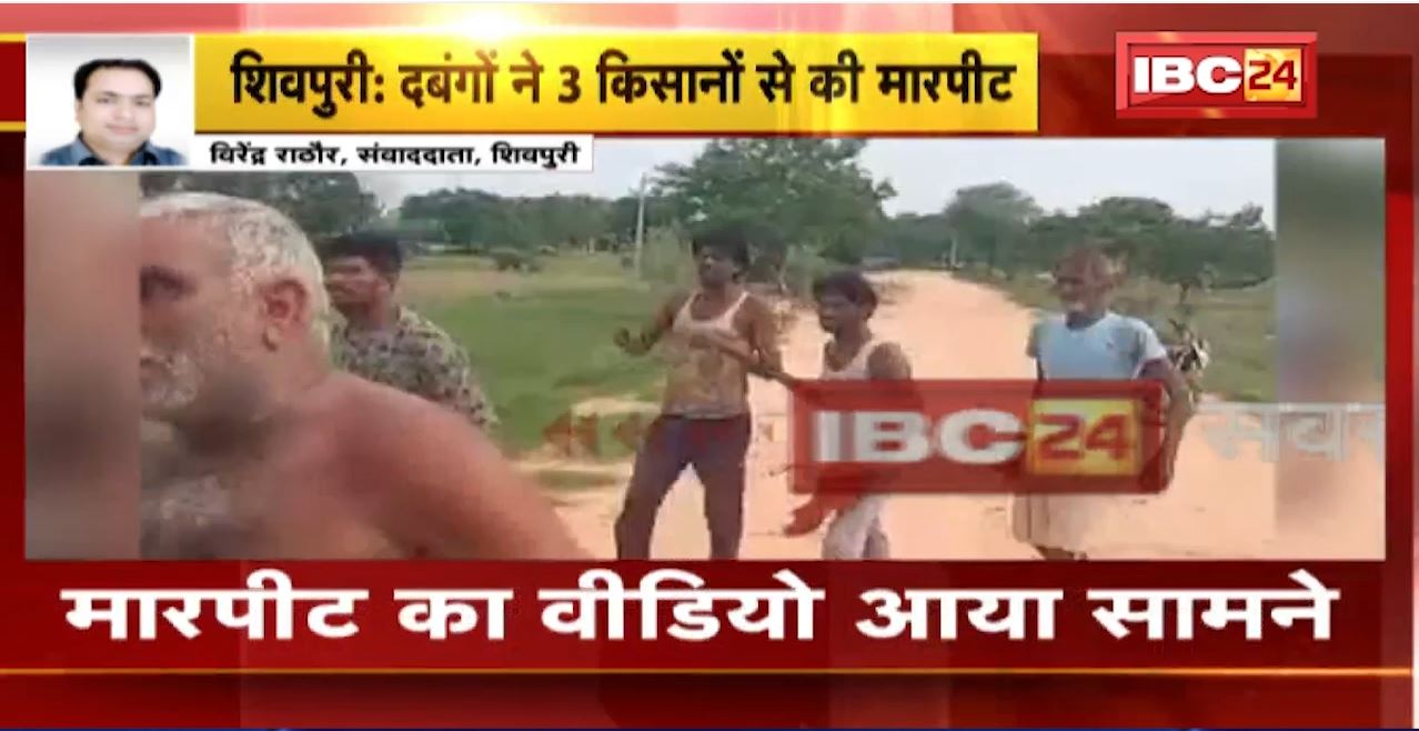 शिवपुरी में दबंगों ने 3 किसानों से की मारपीट। खेत में बुवाई करने को लेकर हुआ विवाद। मारपीट का वीडियो आया सामने। देखिए..