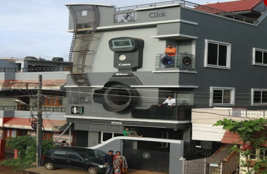 Camera shaped house