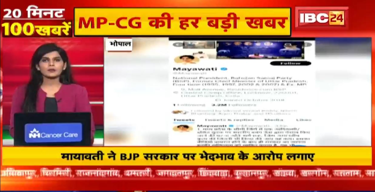 मायावती ने BJP सरकार पर भेदभाव का लगाया आरोप। 20 Minute 100 News | Fast50 | MP-CG Latest News