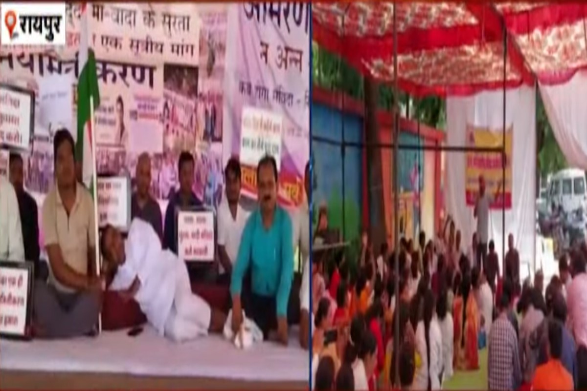 नियमितीकरण लेकर ही रहेंगे…! संविदाकर्मियों का आमरण अनशन लगातार जारी, तीन कर्मचारी पहुंच चुके हैं अस्पताल