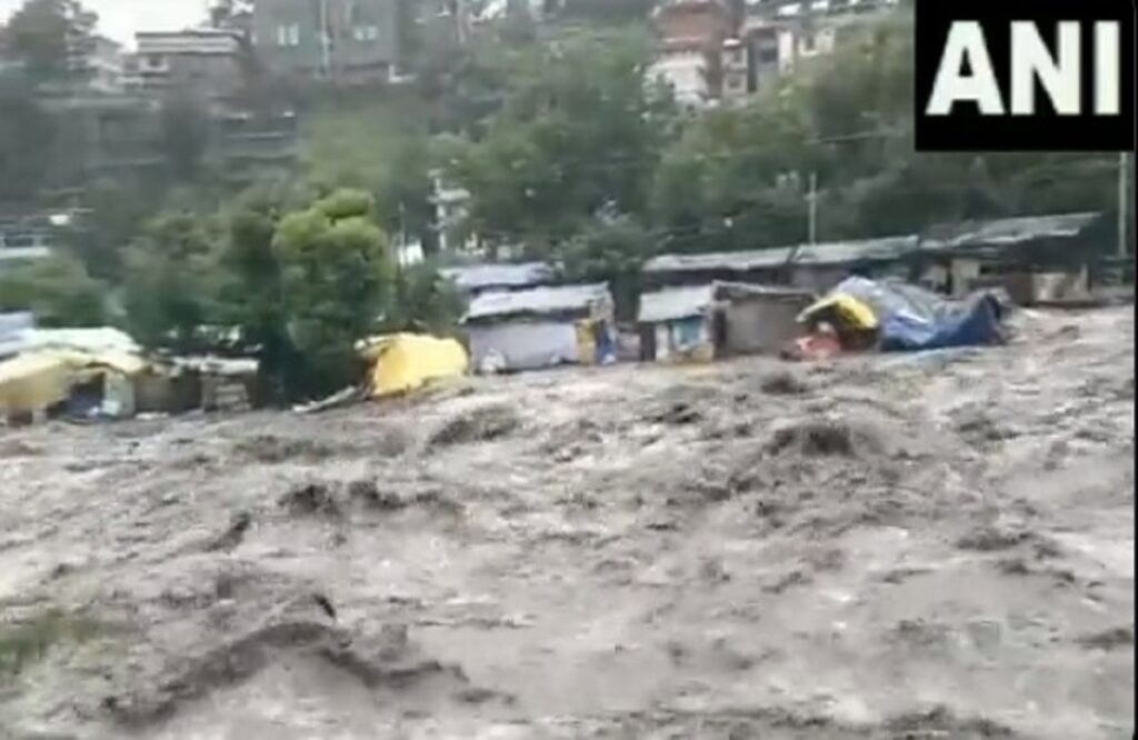 Highway lane destroyed due to heavy rains