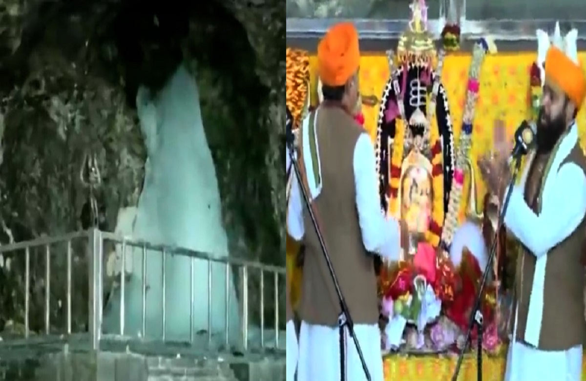 बाबा अमरनाथ की पवित्र गुफा के दर्शन के लिए उमड़ी भक्तों की भीड़, देखें LIVE