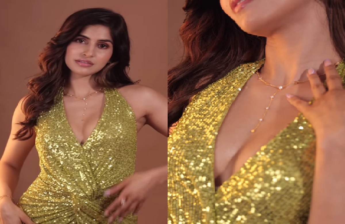 एक्ट्रेस का गोल्डन बॉडीकॉन ड्रेस में दिखा किलर लुक, हॉटनेस देख दीवाने हुए फैंस