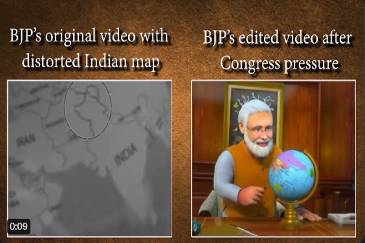 कांग्रेस-भाजपा के बीच जोरदार Twitter वार, गलत नक़्शे के मुद्दे पर BJP ने घेरा, बताया ‘पं नेहरू के दौर की भयानक कीमत चुका रहा है देश’