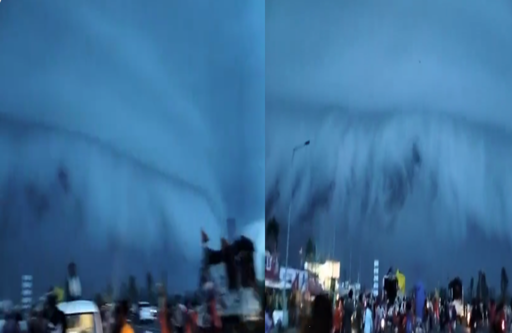 'Shelf cloud' seen in the sky in Haridwar