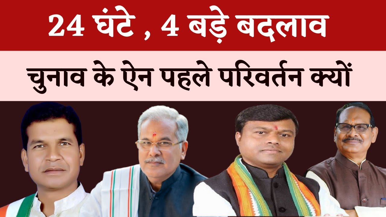 CG Congress में 24 घंटों में हो गए 4 बड़े बदलाव | चुनाव से पहले क्या है पार्टी की रणनीति