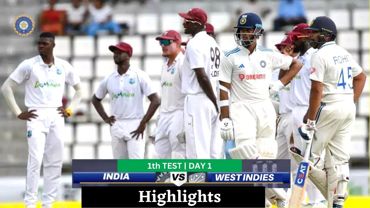 IND vs WI 1st Test Day-1 Highlights | R Ashwin Bowling vs West Indies | Yashasvi Jaiswal Batting