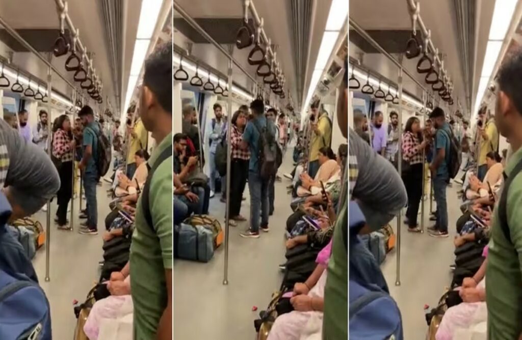 Girl slaps boy in front of everyone in metro