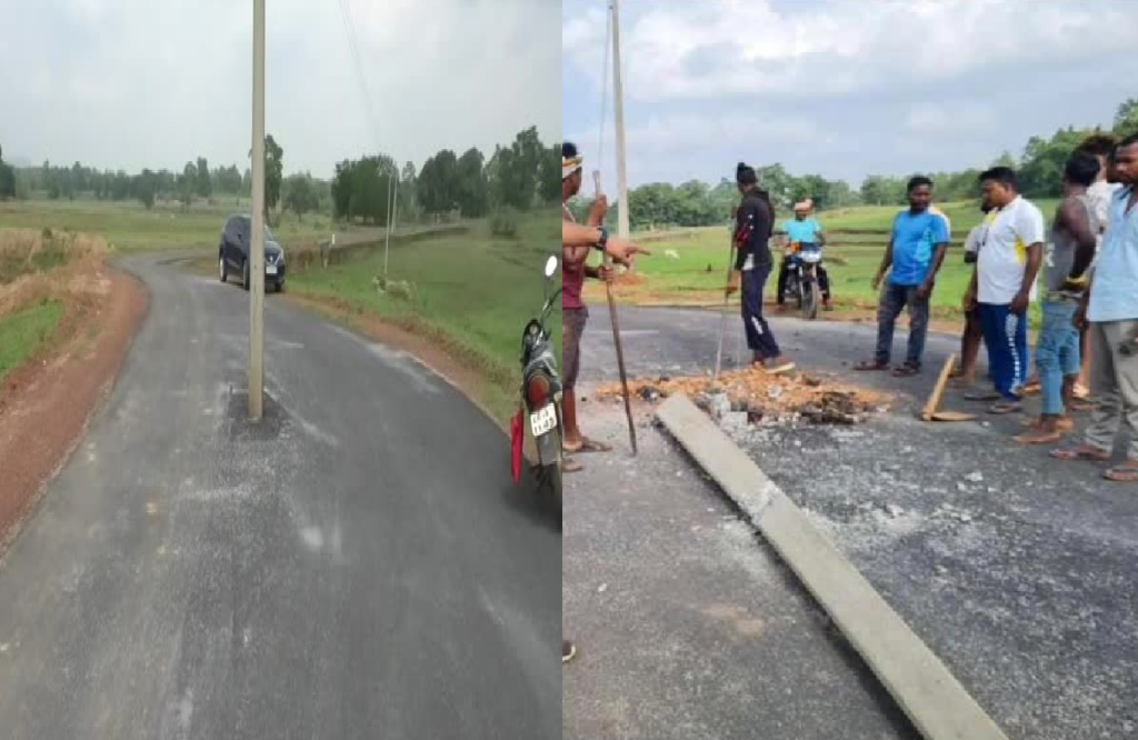 Impact of IBC24 news - Pole removed from the middle of the road in Jashpur