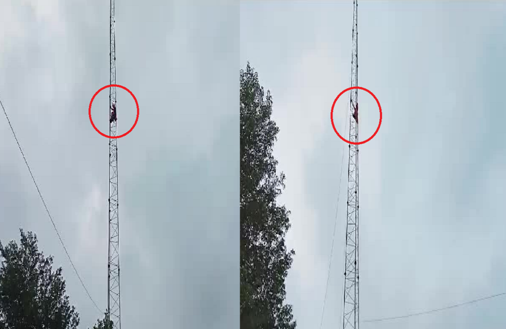 Woman climbs tower to live with married man