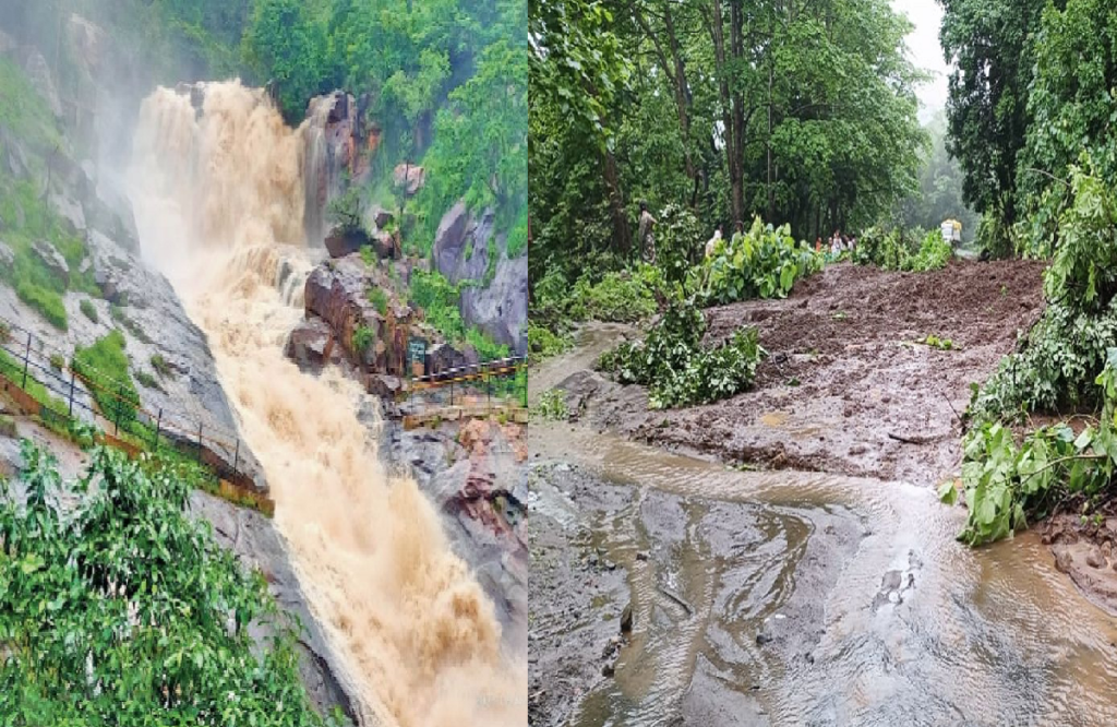 Dam leak in Raigarh overflows many villages, Keonchi-Amarkantak road blocked by landslide