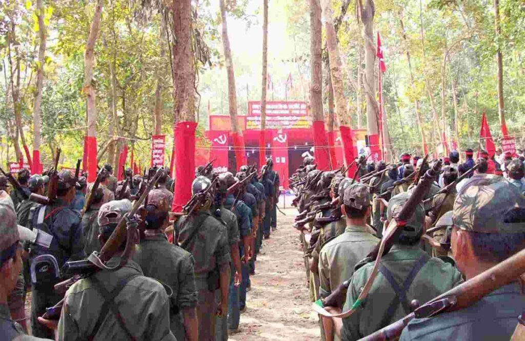 Naxalites protesting Manipur violence